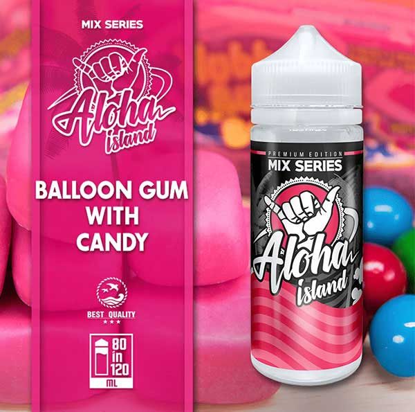 Aloha Island Balloon Gum with Candy (Mix Shake Vape)
