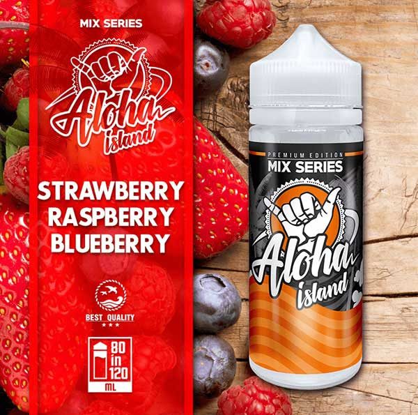 Aloha Island Strawberry, Raspberry & Blueberry (Mix Shake Vape)
