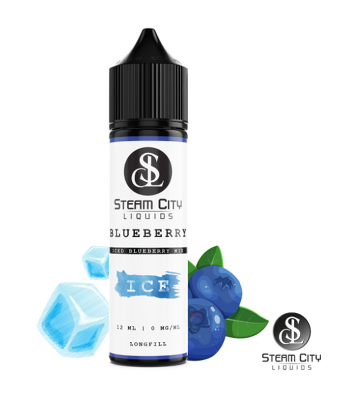 Steam City Blueberry Ιce 12ml/60ml (Βατόμουρο & Πάγος) (Flavour Shots)