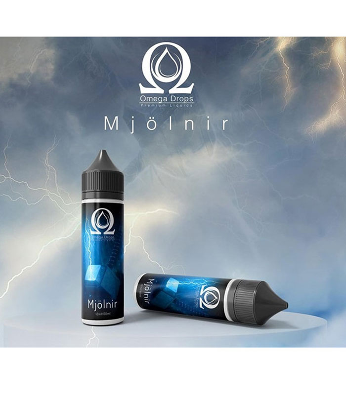 Omega Drops Mjölnir 12ml/60ml (Καπνός, Μούρα, Ρούμι & Καπνιστή Καραμέλα) (Flavour Shots)