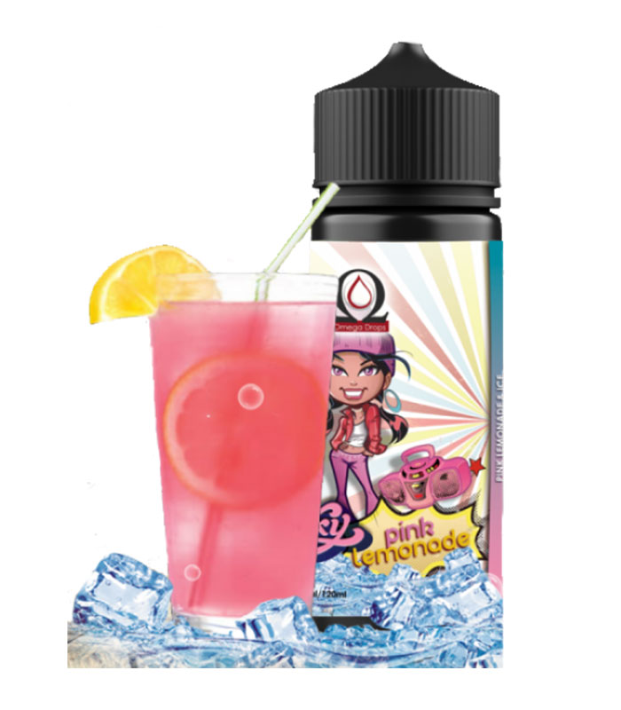 Omega Drops Funky Pink Lemonade 24ml/120ml (Λεμονάδα, Κόκκινα Φρούτα & Πάγος) (Flavour Shots)