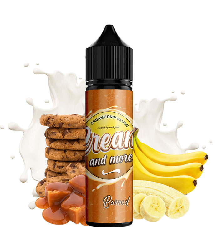 Mad Juice Cream And More Banned 15ml/60ml (Ψωμί, Μπανάνα, Μπισκότο & Καραμέλα) (Flavour Shots)