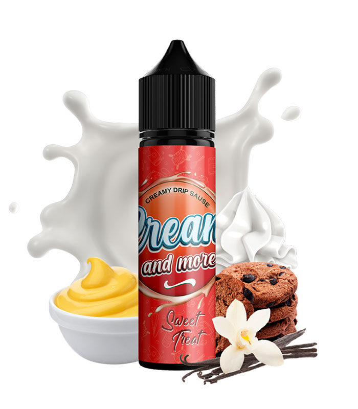 Mad Juice Cream And More Sweet Treat 15ml/60ml (Κρέμα, Βανίλια, Μπισκότο & Καραμέλα) (Flavour Shots)