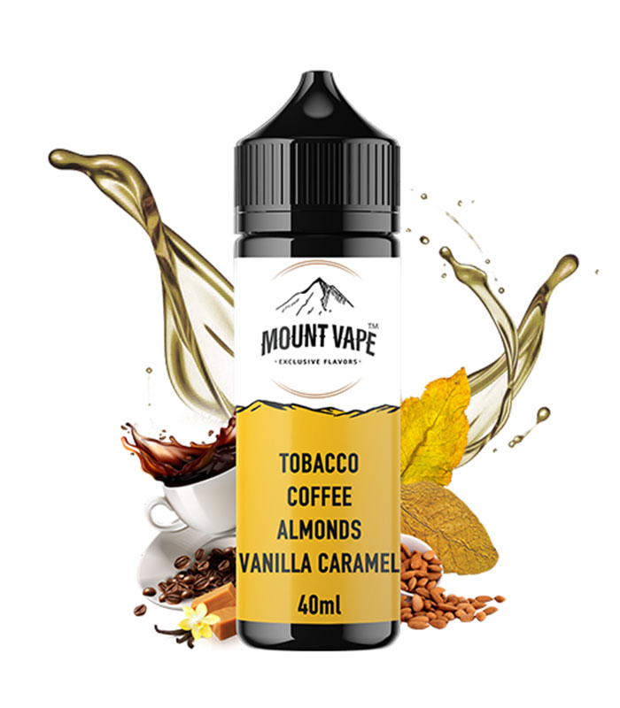 Mount Vape Tobacco Coffee Almonds Vanilla Caramel 40ml/120ml (Ξανθός Καπνός, Καφές, Βανίλια, Καραμέλα, Βούτυρο & Αμύγδαλο) (Flavour Shots)