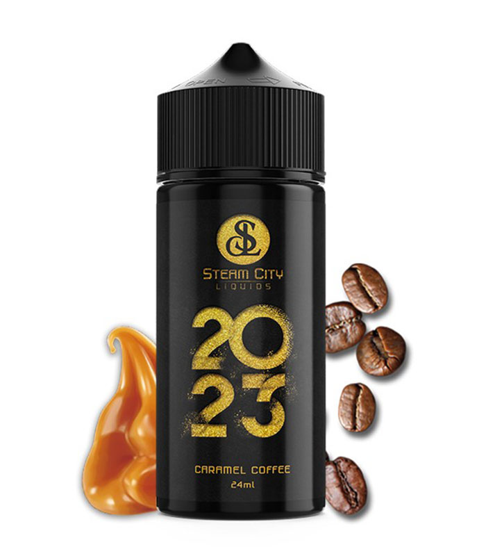 Steam City 2023 Caramel Coffee 24ml/120ml (Κρέμα, Καφέ & Καραμέλα) (Flavour Shots)