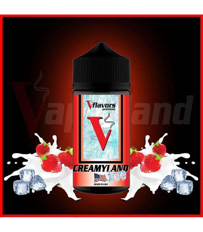 Vflavors Creamyland Ice 15/60ml (Φράουλα, Κρέμα & Πάγος) (Flavour Shots)