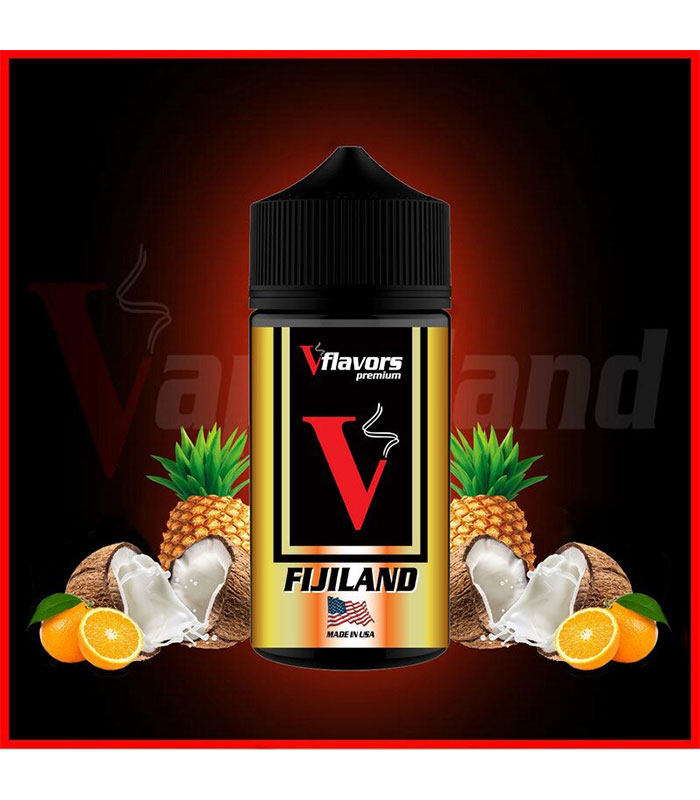 Vflavors Fijiland 15/60ml (Καρύδα, Ανανάς, Πορτοκάλι & Κοκτέιλ) (Flavour Shots)