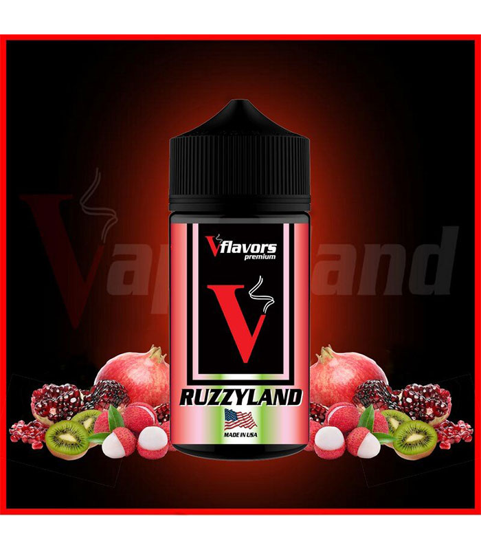 Vflavors Ruzzyland 15/60ml (Ρόδι, Λίτσι & Ακτινίδιο) (Flavour Shots)