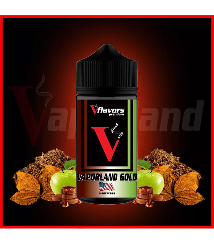 Vflavors Vaporland Gold 15/60ml (Καπνός, Καραμελωμένο Πράσινο Μήλο) (Flavour Shots)