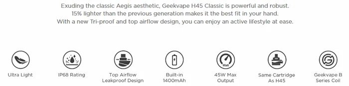 Geekvape – H45 Classic Kit Aegis Hero 3